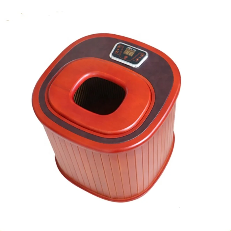 OEM&ODM Electric Carbon Far Infrared Wooden Steam Spa Wood Red Barrel Sauna Rooms Dry Steam Computer Control Panel Solid Wood