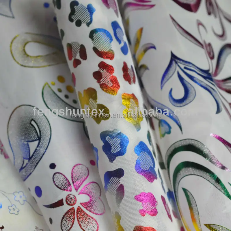 metallic foil printing stretch fabric