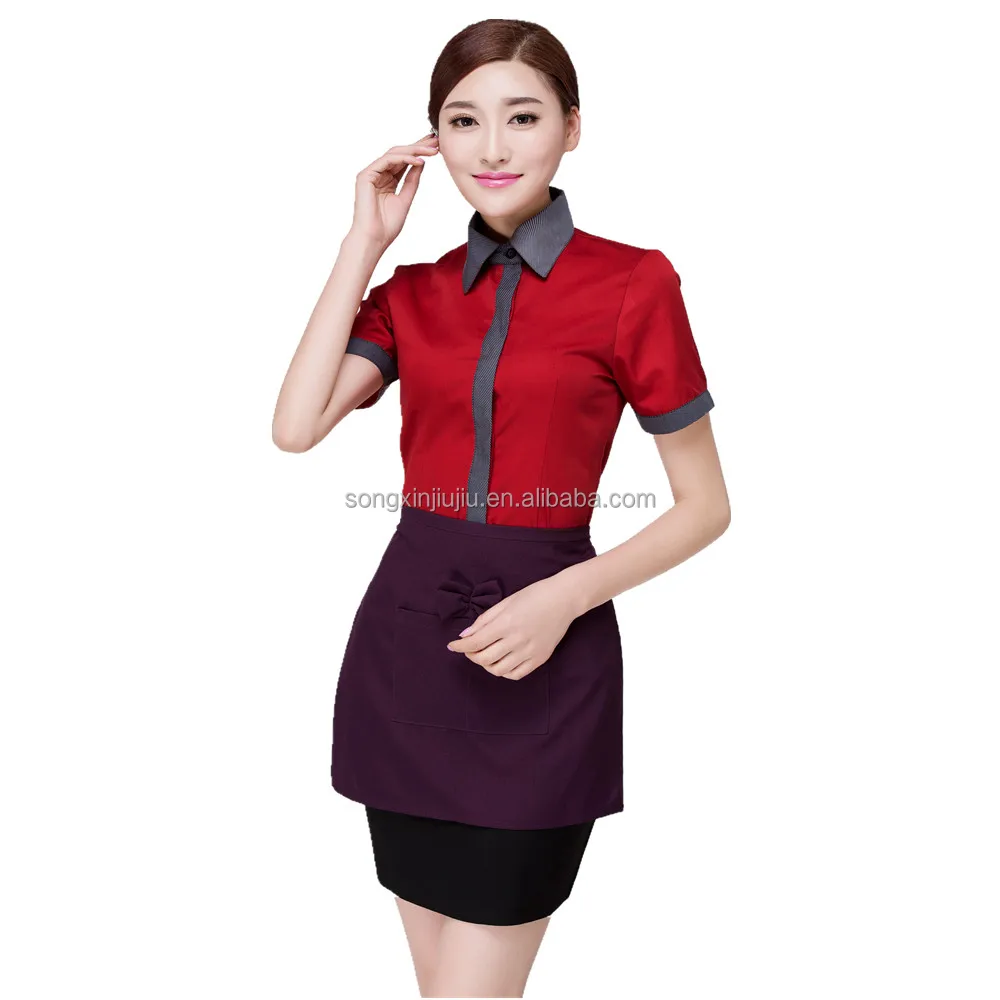 Europe design sexy restaurant uniforms for waiters