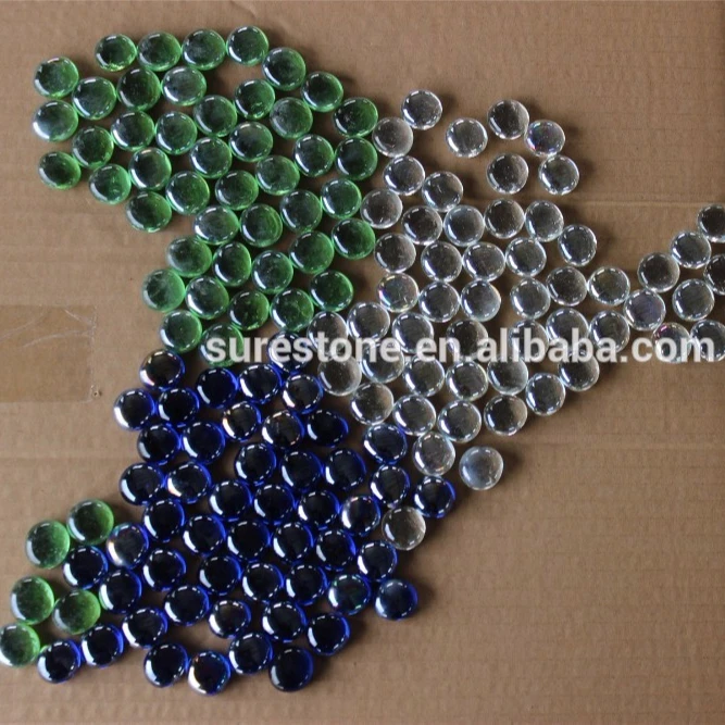 decorative coloured glass pebbles artificial clear glass stone Irregular Glass Pebbles For Swimming Pool