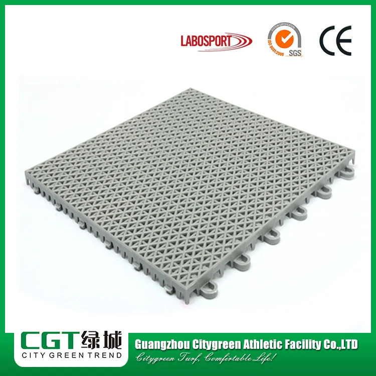 Plastic slat non-slip floor for backyard,kindergarten floor materials