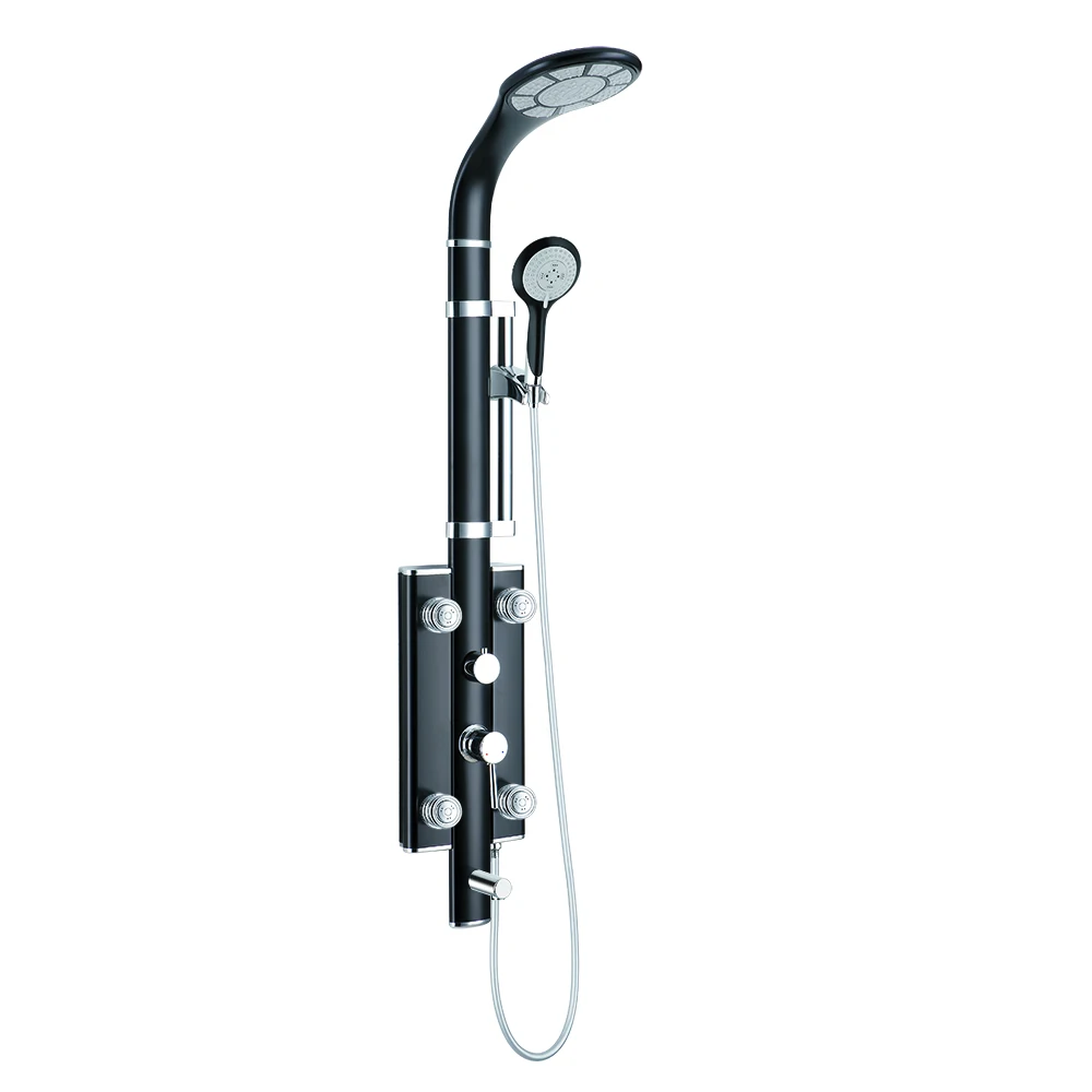 
Color changing led shower with massage jets 