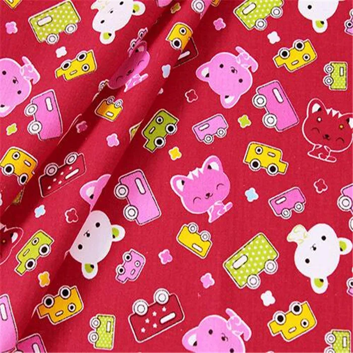 Twill 100% cotton digital printed fabric for kids bedding set , cartoon patterns calico cotton fabric wholesale