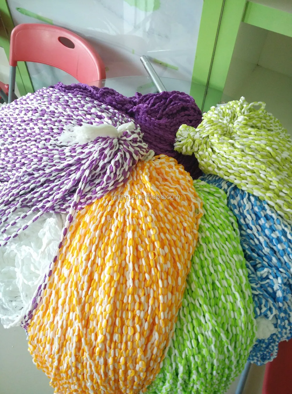 Factory supplying hot selling 300D 576F microfiber spun yarn cotton for 360  mop heads