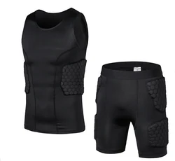 Wholesale Padded Protective Basketball Sport Suits Compression Vest, Padded Shorts