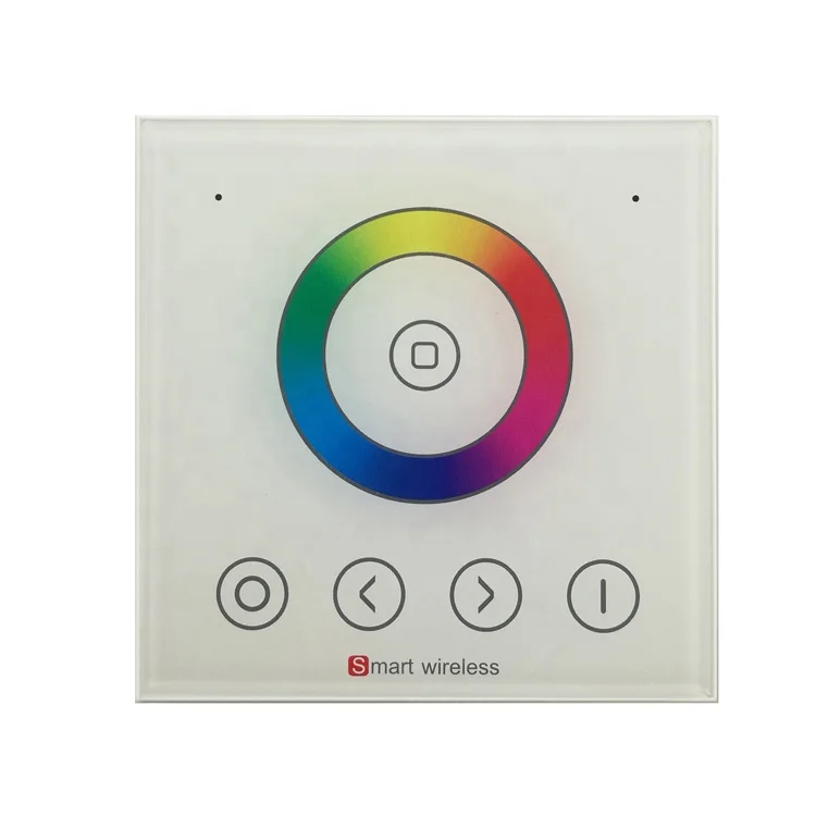 4 in 1 DIM CCT RGB RGBW 2.4G Wireless Sync Control Colorful Changeable Dimming LED Strip Controller with RGB Wall Mount