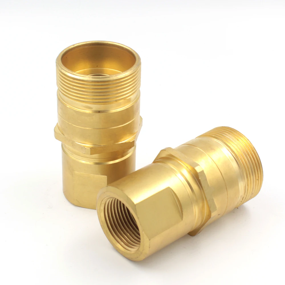 
1 inch NPT Parker 5100 interchange brass body quick coupler for truck and trailer hydraulic systems 