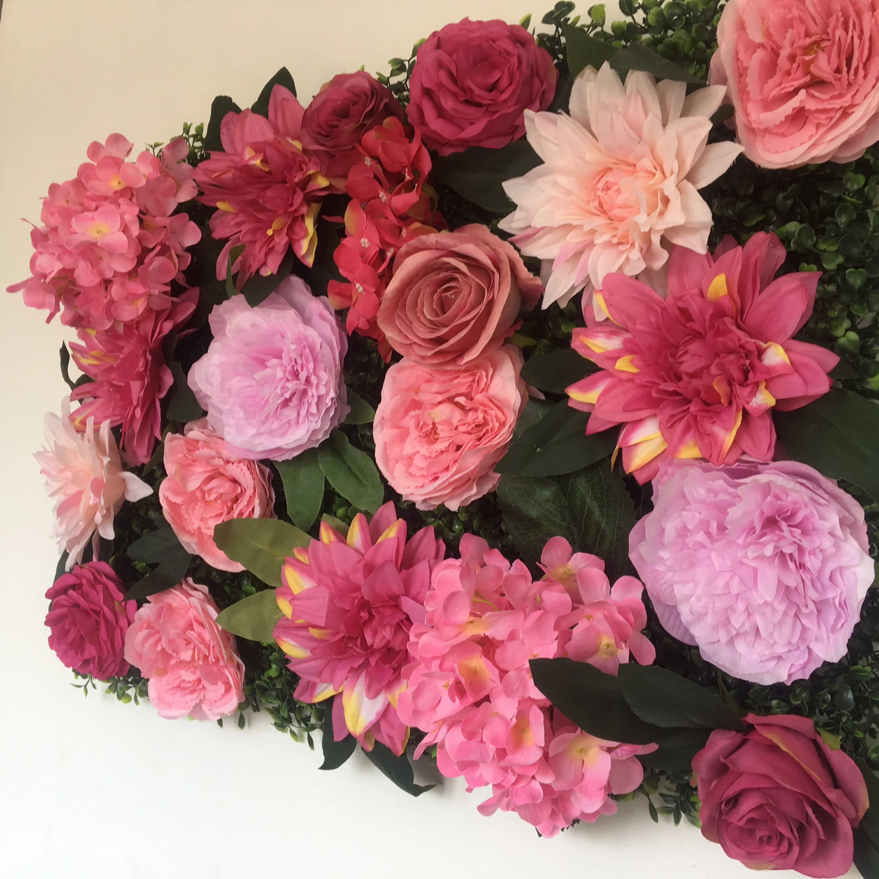 40x60cm Green Leaves Fake Foliage Mat Decoration Artificial Flower Wall Panels for Wedding, Infant, New Born, Baby Shower