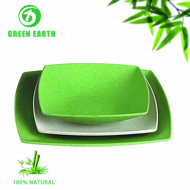 
Made in China Direct selling Reusable bamboo fiber ceramics dinner plate cheap dinner plates dinnerware set tableware scheme 