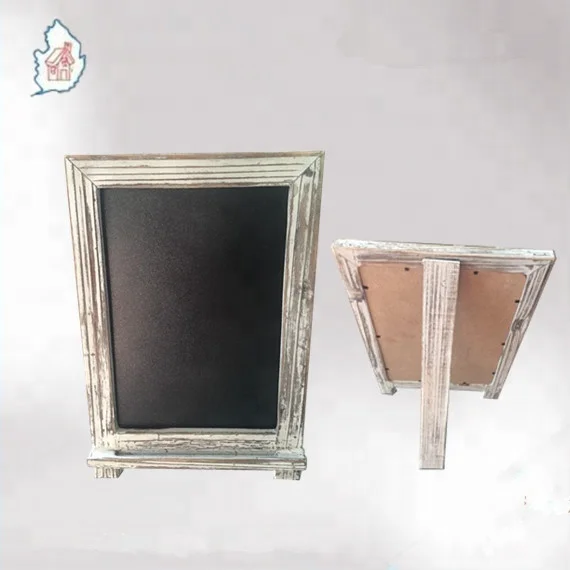 Tabletops Rustic Wooden Framed Standing Chalkboard Sign with Non-Porous Magnetic Chalk Board Surface