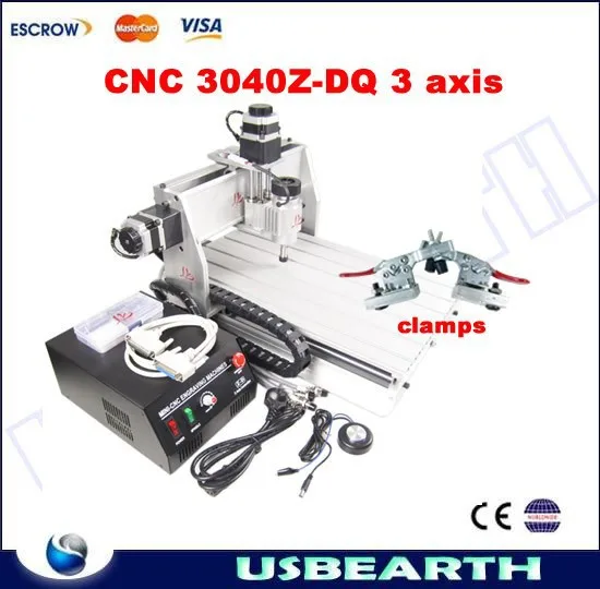 Фрезерный станок с чпу 3040Z-DQ 3 оси, шариковый винт, отправить светильник зажимы как подарок