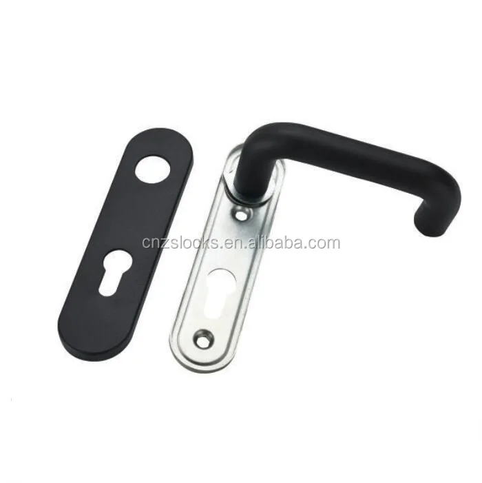 [S100-203] Russian market fire door lock black nylon handles 72mm