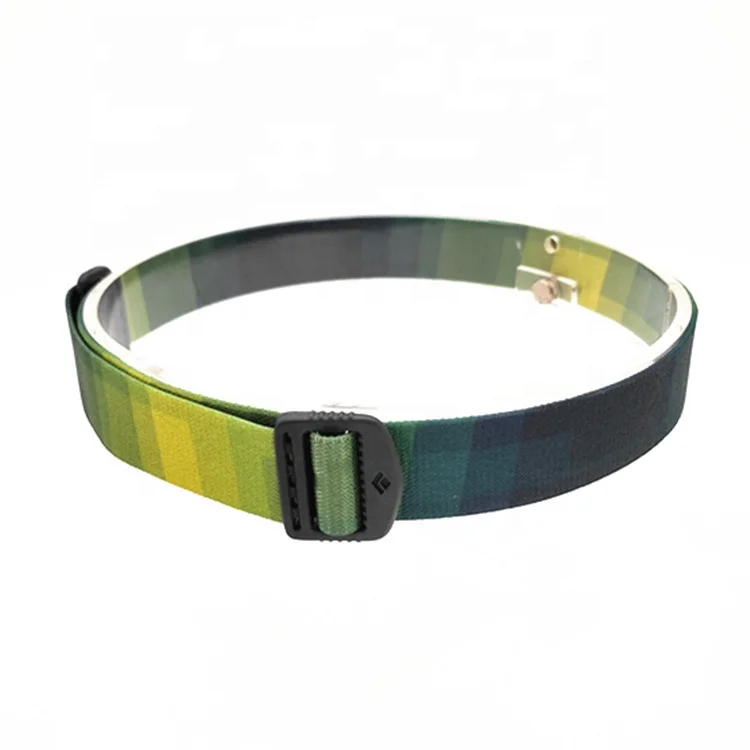 Custom Printed Elastic Band Polyester Headlamp Strap With Adjustable Buckle For Outdoor Activities