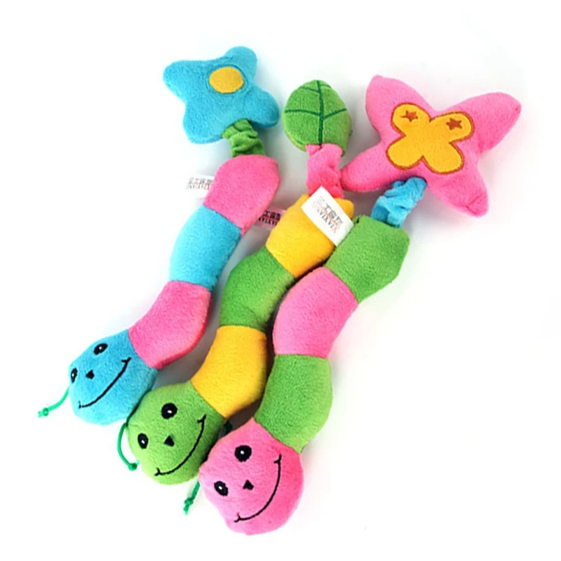 2018 Cute Ladybug Type Dog Cat Toy Pet Puppy Plush Sound Squeaker Funny Chew Toys Pet Toys For Dog