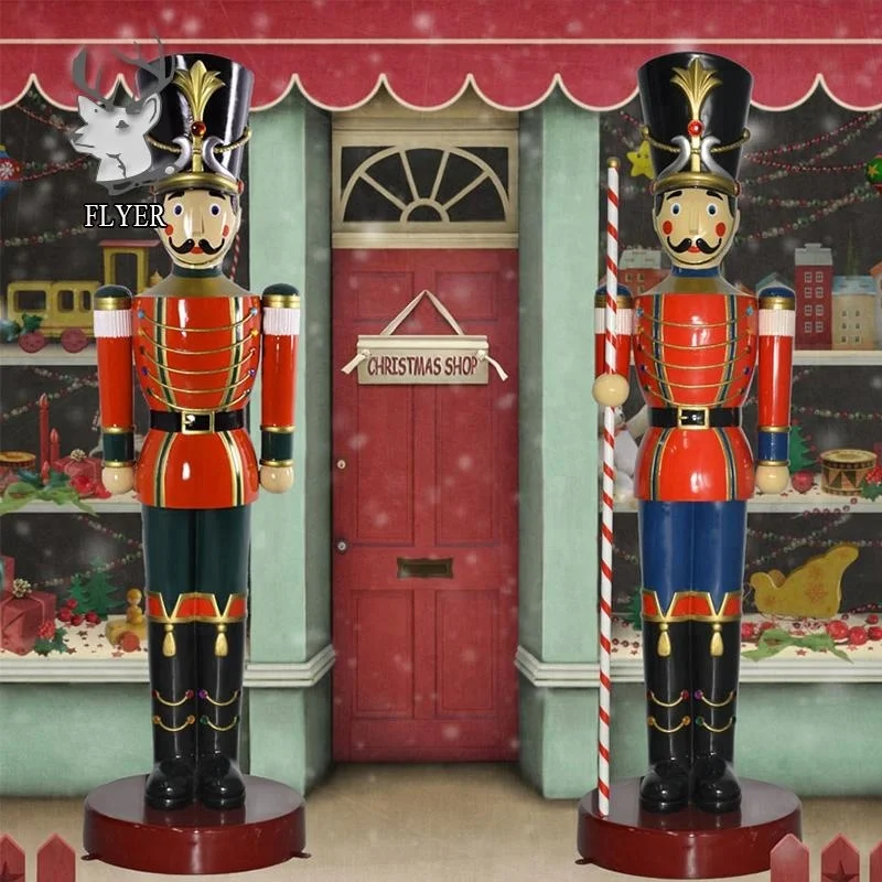 Christmas decoration life size fiberglass nutcracker Christmas statue
