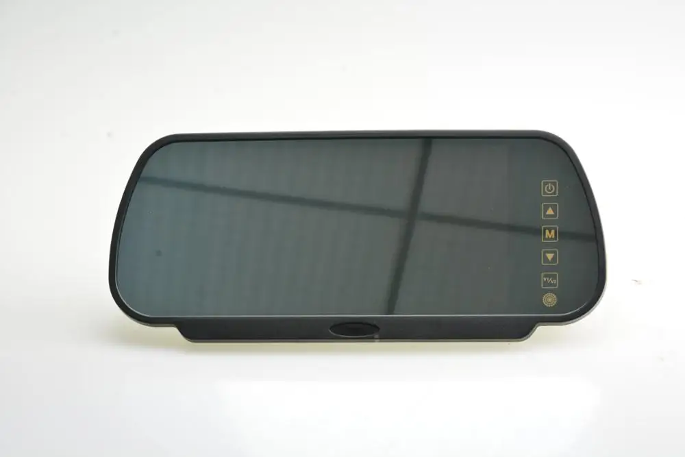 7 дюймов автомобиля зеркало заднего вида жк-монитор поддерживает два входа камеры с опорное крепление и кнопка сенсорного экрана