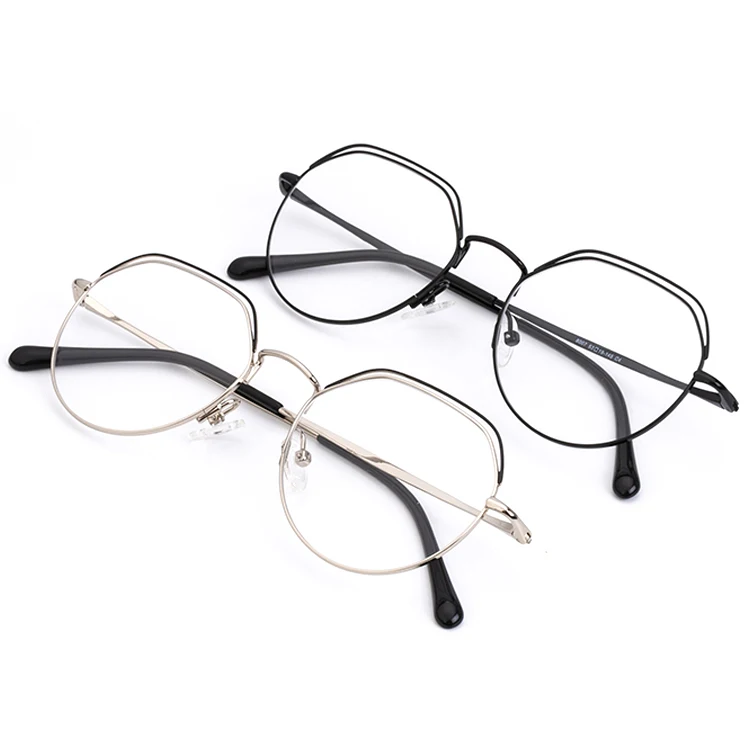 Metal pink printing Eye glasses eyewear optical for women