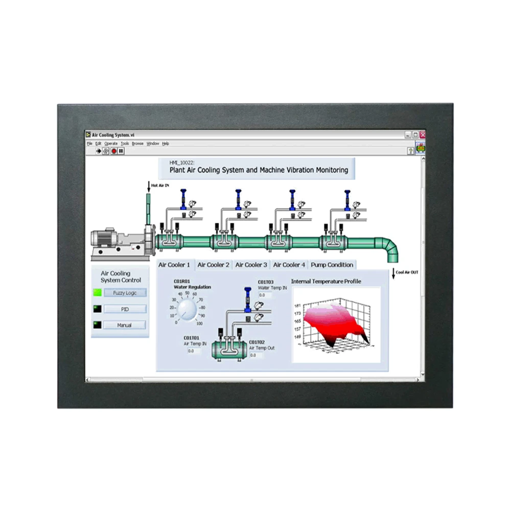 10.4 дюймов резистивный сенсорный экран промышленный компьютер панель для системы мониторинга