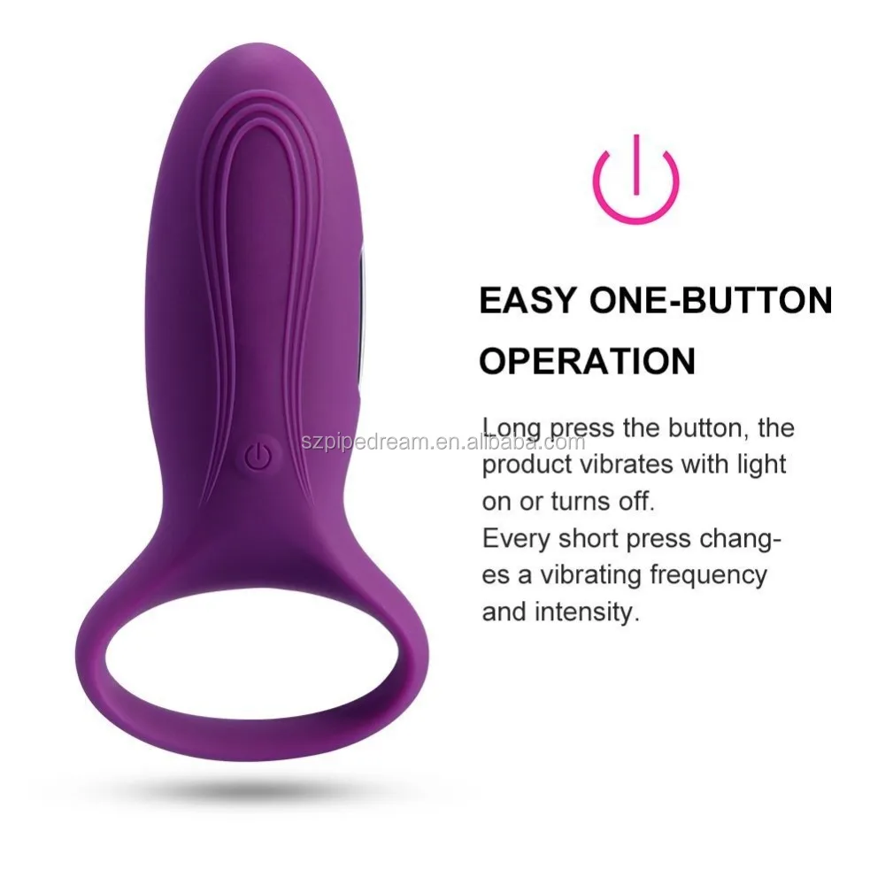 Silicone USB Charging 7-speed Vibrating Cock Ring  Vibrator Penis Ring for Men and Women