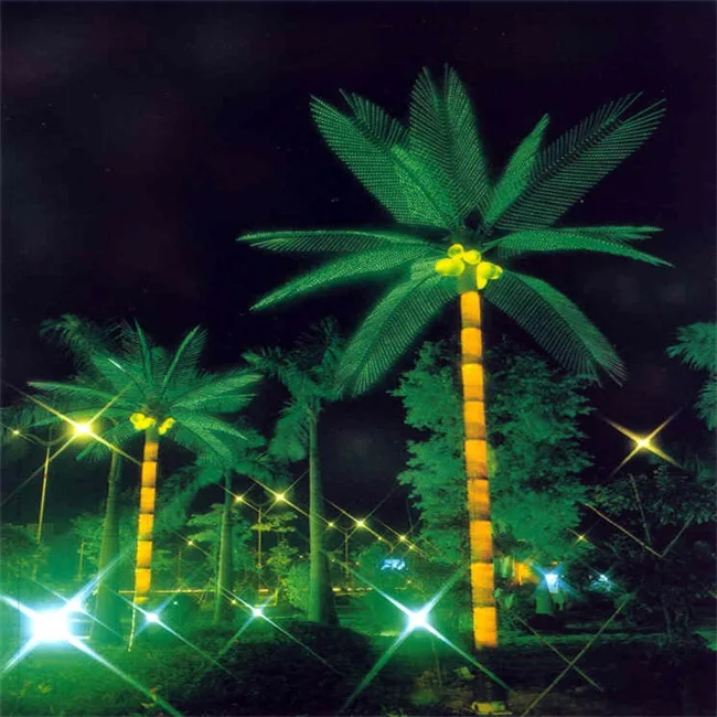 Large Outdoor  waterproof coconut palm blossom decoration square park landscape luminous design led Tree Light