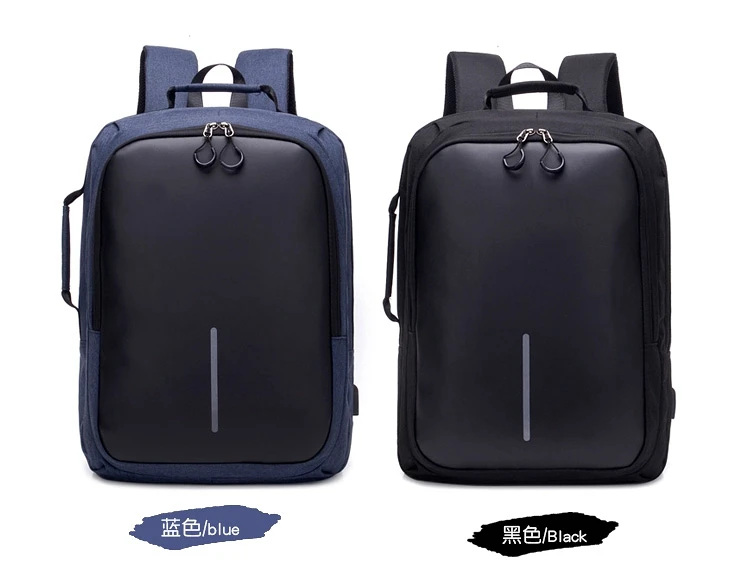 unisex theft proof charger bag casual student shoulders backpack back pack with logo