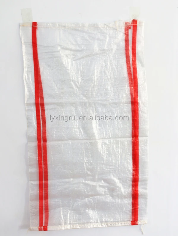 100% virgin 25kg 50kg PP woven transparent food packaging bags rice sack grain sack for sale
