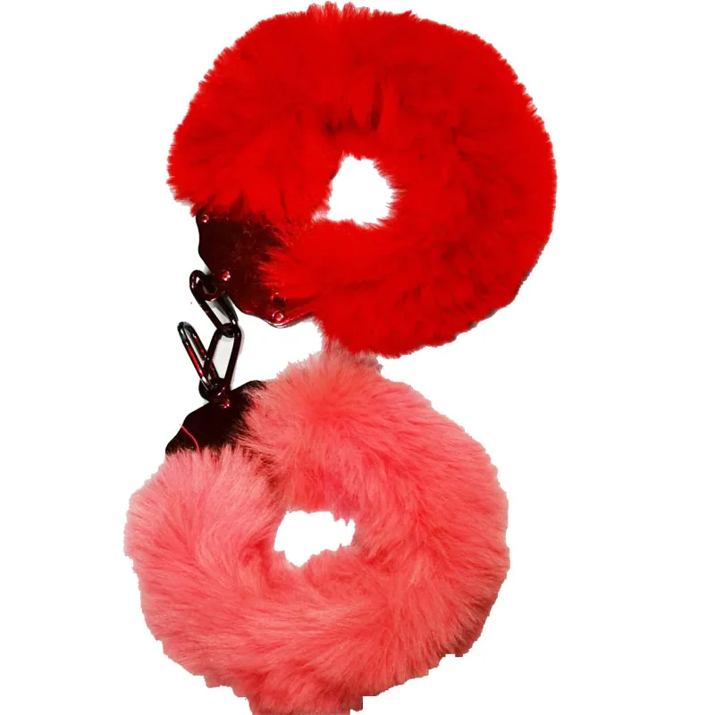 Металлические наручники из нержавеющей стали с удивительным высококачественным мехом для