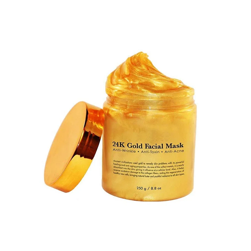 
Best Selling Guangzhou Factory Custom Private Label Anti Wrinkle Nourishing Face Mask Skin Care 24K Gold Serum Peel Off Mask 