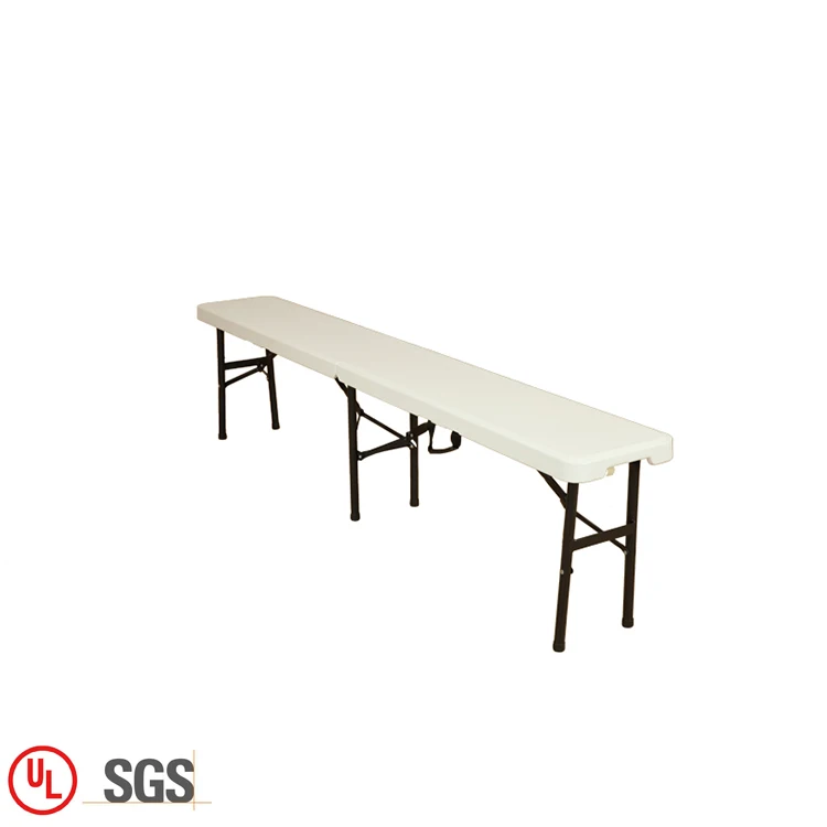 Wholesale Cheap Outdoor Portable Folding Bench Camping White Plastic Folding Bench