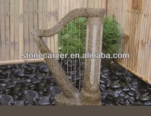 2014 New Product Harp garden water fountain, large outdoor water fountain, decorative water fountain