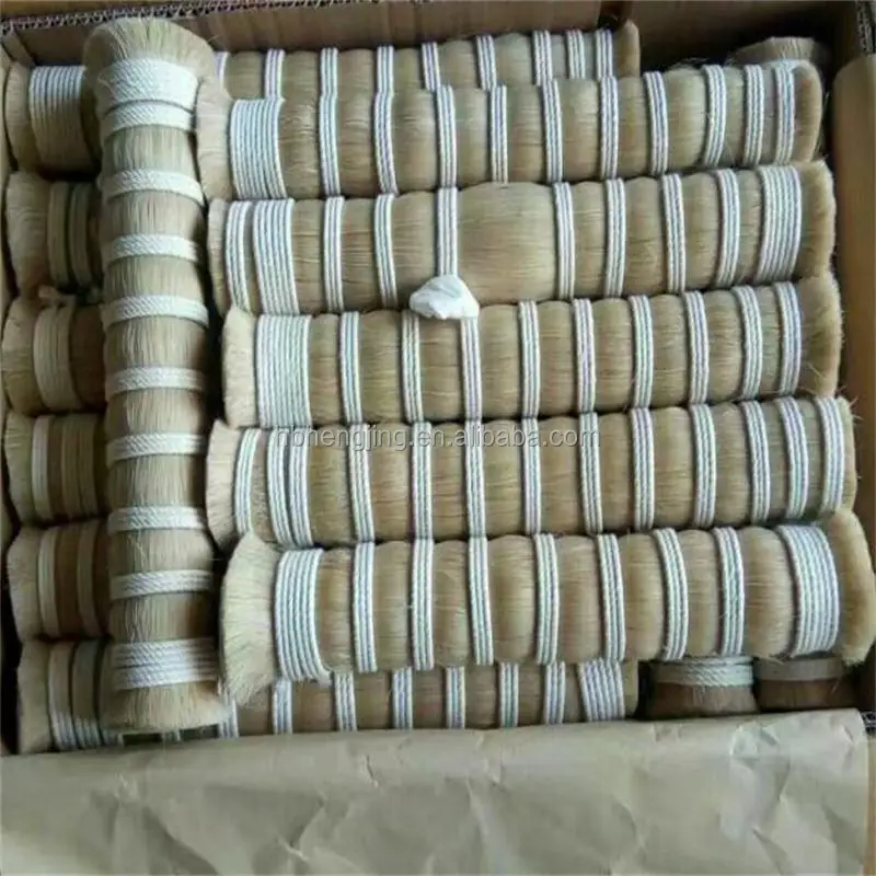 Washed white double/single drawn horsetail hair