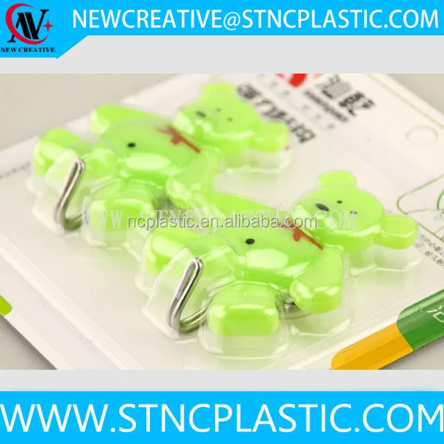 2pcs set bear Metal Material and plastic Hooks&Rails Type Adhesive Hook SELF ADHESIVE HOOK