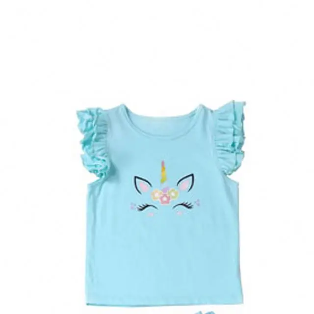 
Good quality Custom Teen Girl Boutique Unicorn Printed Baby Girls Clothing 