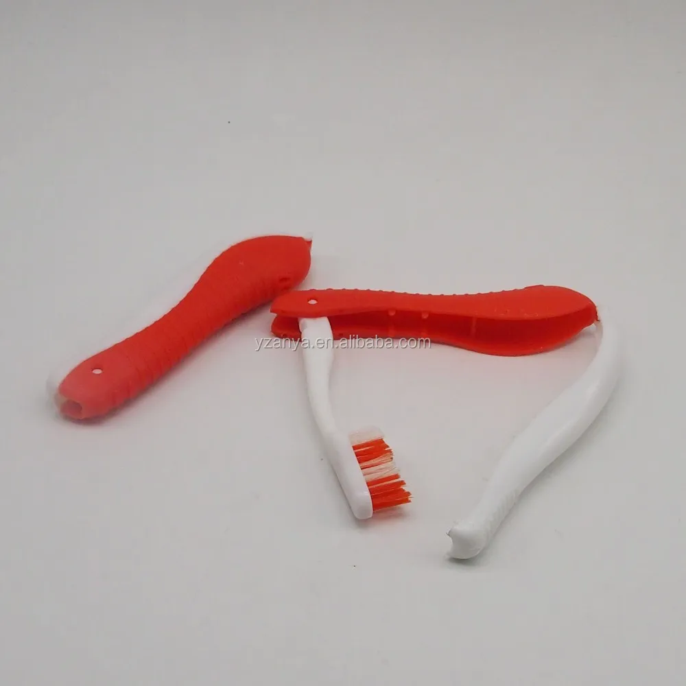 High quality Three Folding Outdoor Traveling Plastic Disposable Tooth Brush Must-have Portable Toothbrush