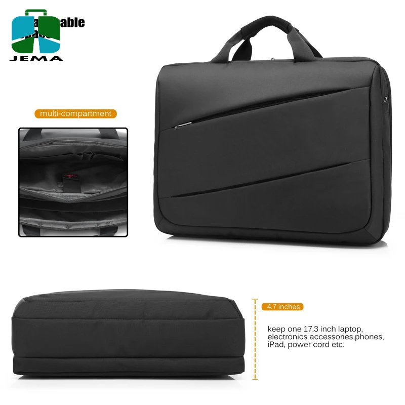 Multi-functional Briefcase 17.3 inch Laptop Messenger Bag for mens