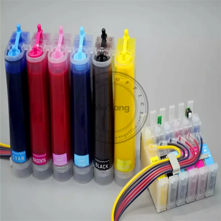 MoYang CISS T0791 с многоразовым картриджем совместимым принтером Epson Stylus Photo1400 handic1430 1500 Вт PX710W PX720WD