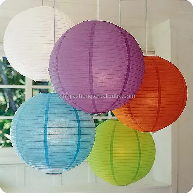 High quality customized printing big size round chinese traditional paper lantern for wedding,christmas,party,decoration