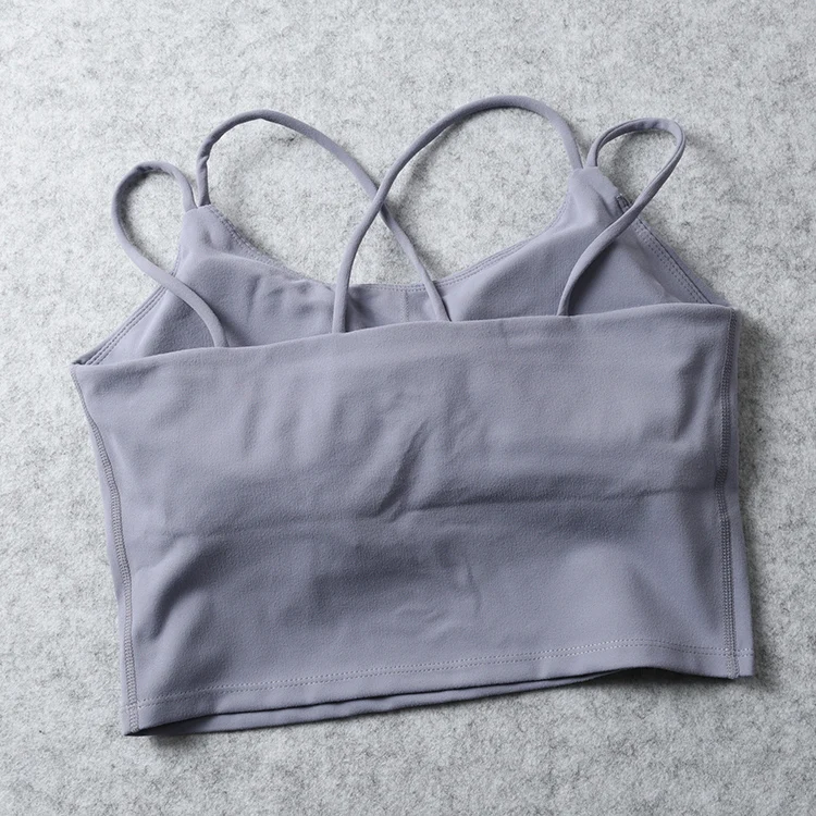 Sanzhi New Custom Logo Workout Training Sports Bra Workout Fitness Yoga Bra Top