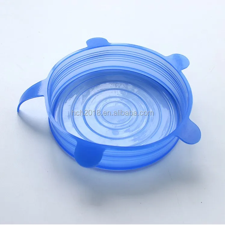 6 упаковок на заказ, универсальные крышки для чашек многоразового использования, мягкие силиконовые растягивающиеся крышки