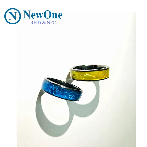 13.56Mhz RFID tag NFC smart ring Starry sky Ceramic ring for payment
