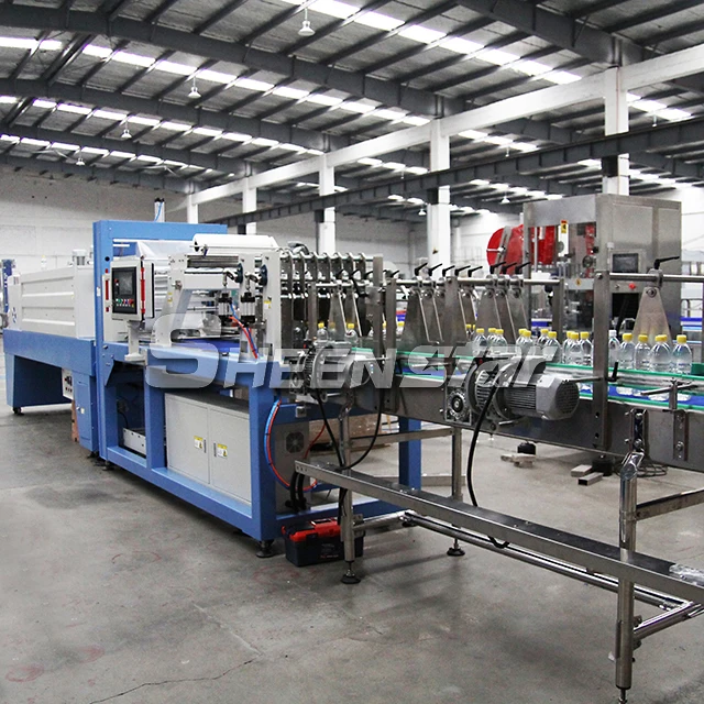 Automatic Water Bottle Shrink Wrapping Machine / Packing line