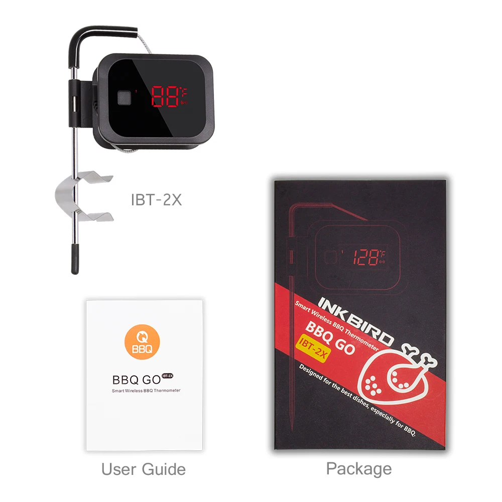 IBT-2X bbq grill wireless smart meat thermometer via phone app