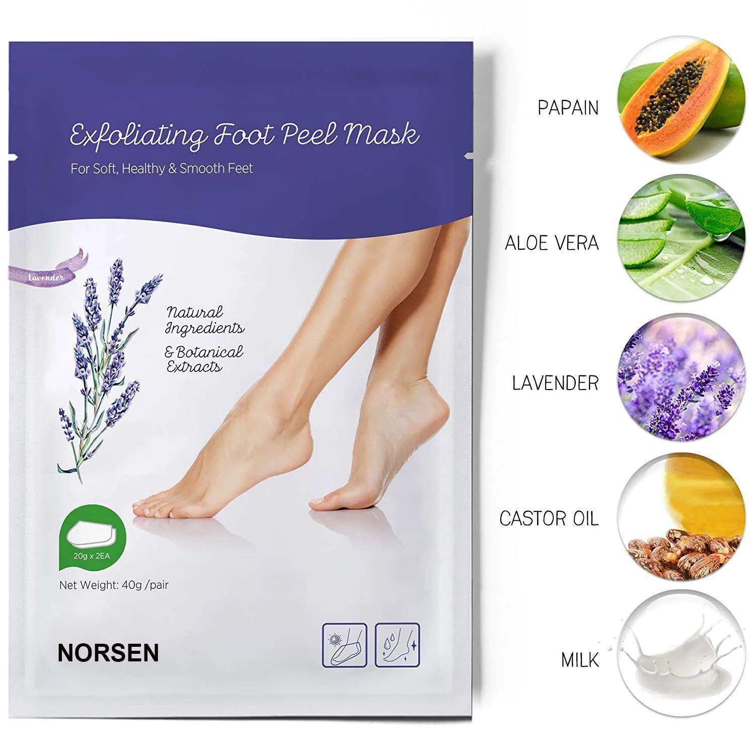 Brightening Natural Organic Remove Dead Skin Exfoliating Foot Peel Mask