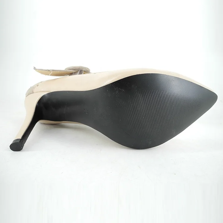 Fashionable Ladies Leather Dance Shoes With Stiletto Heel