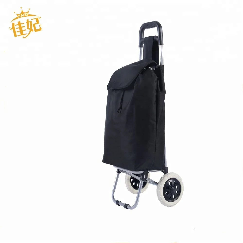 Hot selling foldable high quality shopping trolley bag with wheels