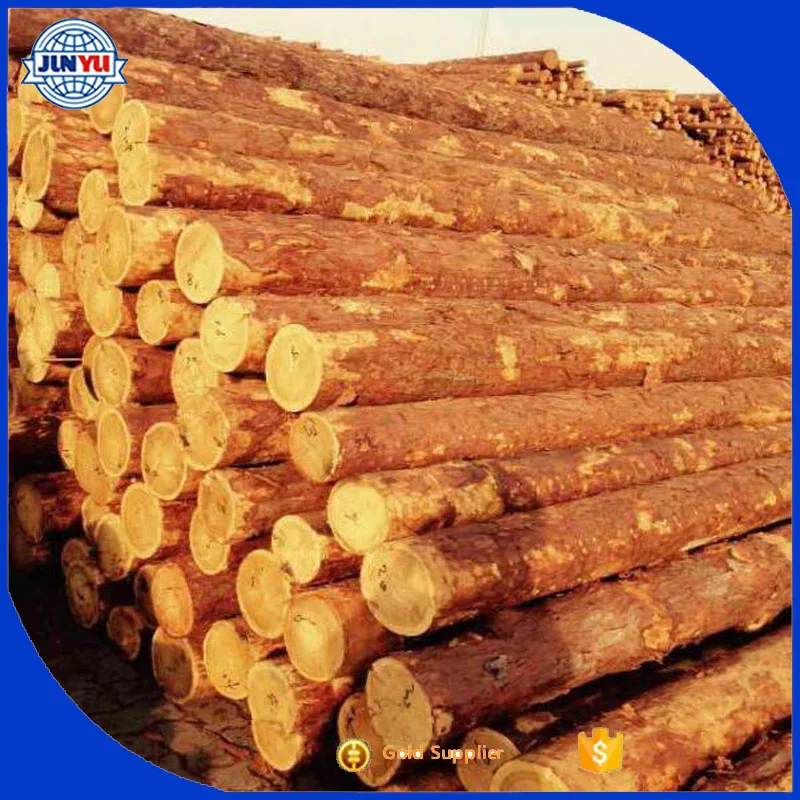 Продажа длинных бревен красной сосны для строительной древесины