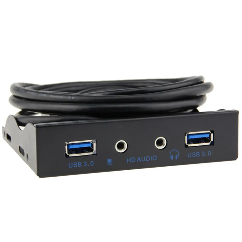 USB 3 0 2 Port 3 5 Inch Metal Front Panel USB Hub with 1 HD
