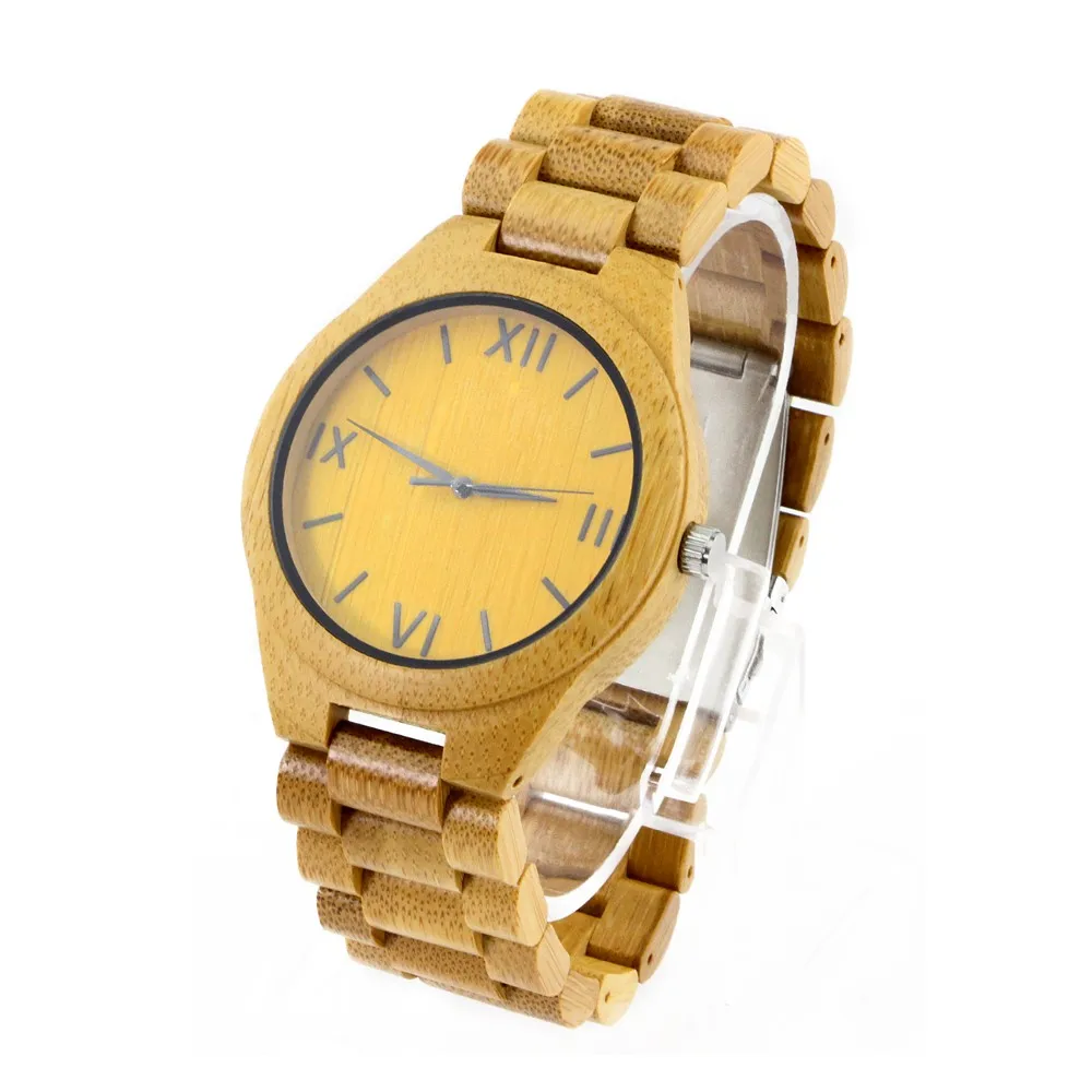 2021 Wrist Watches Carbonized Bamboo Watch Modern Watches For Man