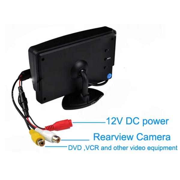 
4.3 inch Car Reverse Kit Rearview Monitor can connect with parking Camera 