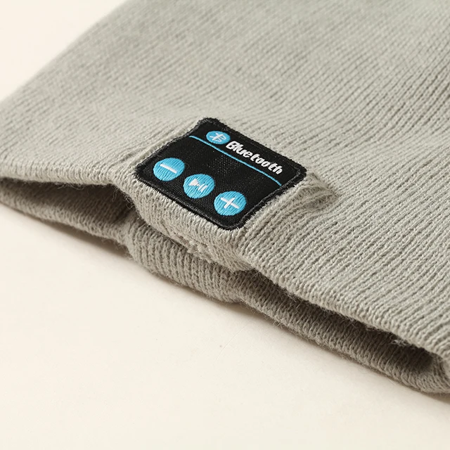 
Wholesale 2019 Hot Amazon Fashion Knitted Hat Beanie Wireless Warm Headphone Running Music Handfree Cap Hat 